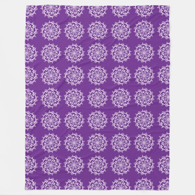 Couverture Polaire Eggplant Mandala (Devant)