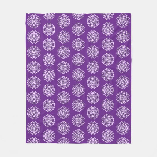 Couverture Polaire Eggplant Mandala (Devant)