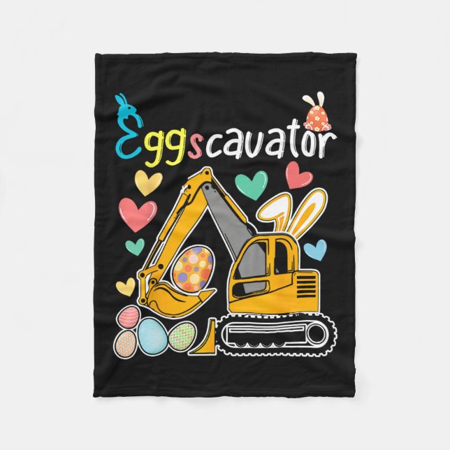 Couverture Polaire Eggscavator Chasse aux Oeufs de Pâques Chasse à la (Devant)