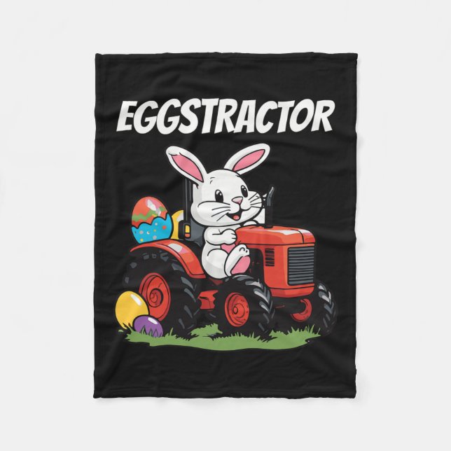 Couverture Polaire Eggstractor Drôle Jour de Pâques Hommes Femme Lapi (Devant)