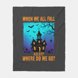 Couverture Polaire Église ensorcelée d'Halloween Où allons-nous