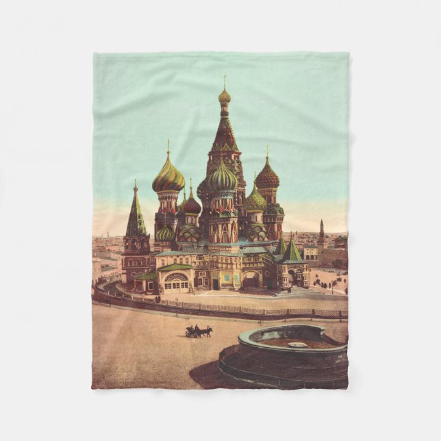 Couverture Polaire Eglise St Basil, Carré rouge Moscou (Devant)