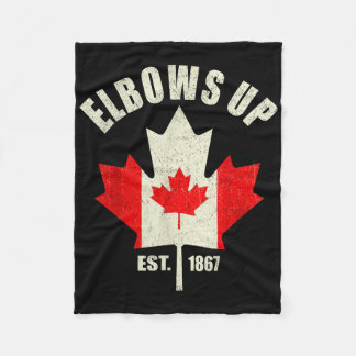 Couverture Polaire Elbows Up Canada Est 1867 Fier Ca Fort Canadien