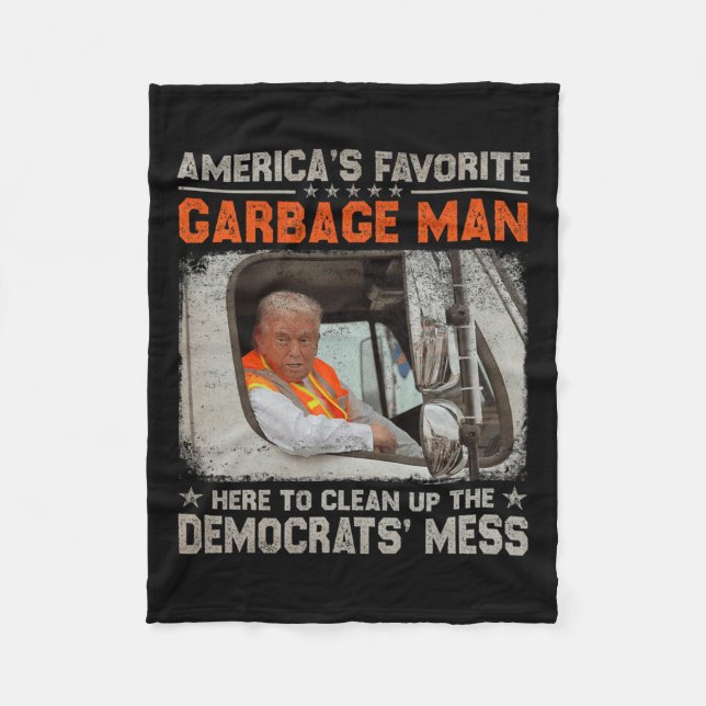 Couverture Polaire Élection Trump 2024 Trump Garbage Man Vote Trump P (Devant)