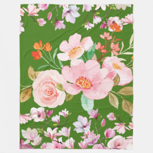 Couverture Polaire Élégance Florale 