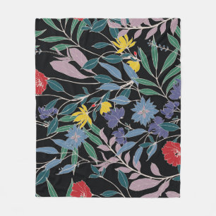 Couverture Polaire Élégance Florale : Fond Abstrait Vintage