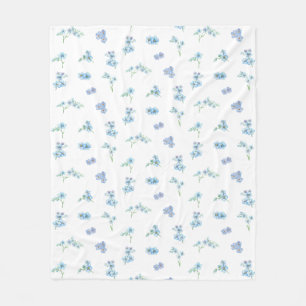 Couverture Polaire Elégant Aquarelle Oubliez-Moi Pas Fleurs