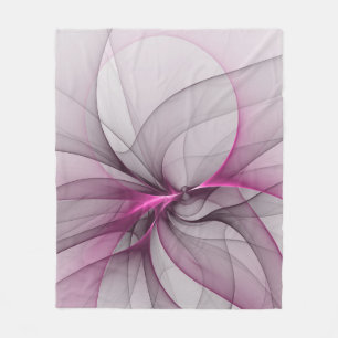 Couverture Polaire Élégant Chaos Moderne Art Fractal Abstrait Rose