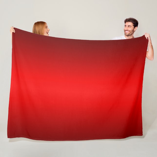 Couverture Polaire Élégant dégradé rouge (En situation)