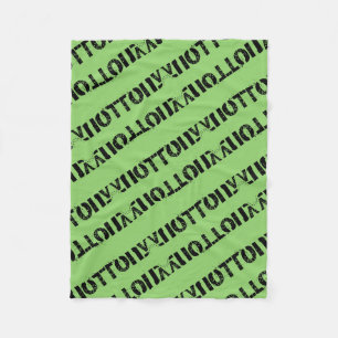 Couverture Polaire Élégant du caractère gras de motif noir orpheli