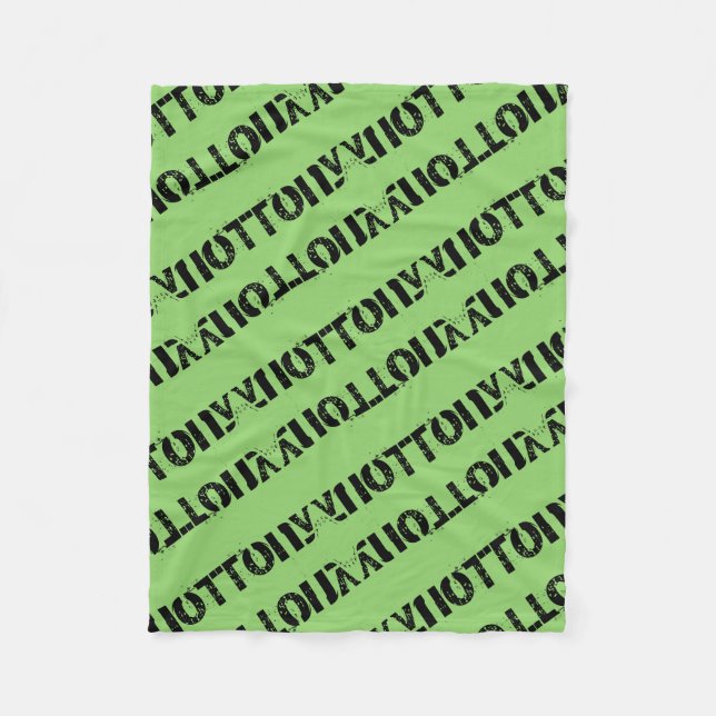 Couverture Polaire Élégant du caractère gras de motif noir orphelin (Devant)