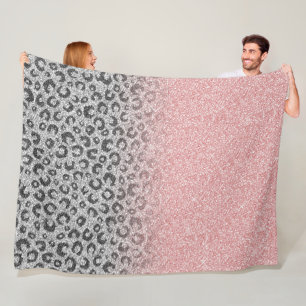 Couverture Polaire Élégant Empreinte de léopard de Parties scintil