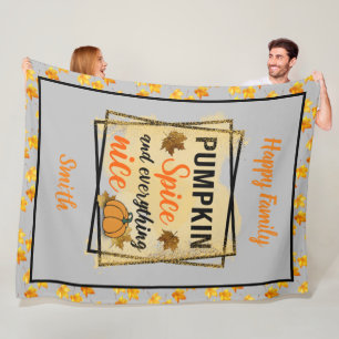 Couverture Polaire Élégant épice Citrouille tendance