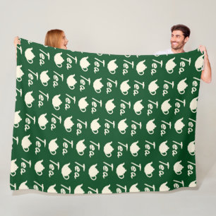 Couverture Polaire Elégant Moderne Cute Délicieux Thé chaud vert