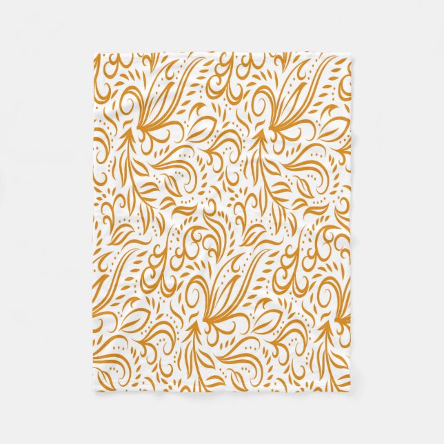 Couverture Polaire Élégant motif floral (Devant)