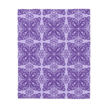 Élégant motif géométrique violet floral
