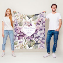 Elegant pink purple watercolor hydrangeas 