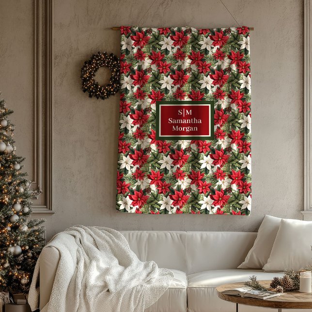 Couverture Polaire Elegant Red Blanket Personalized Christmas Wreath (Elegant Red Blanket Personalized Christmas Wreath)