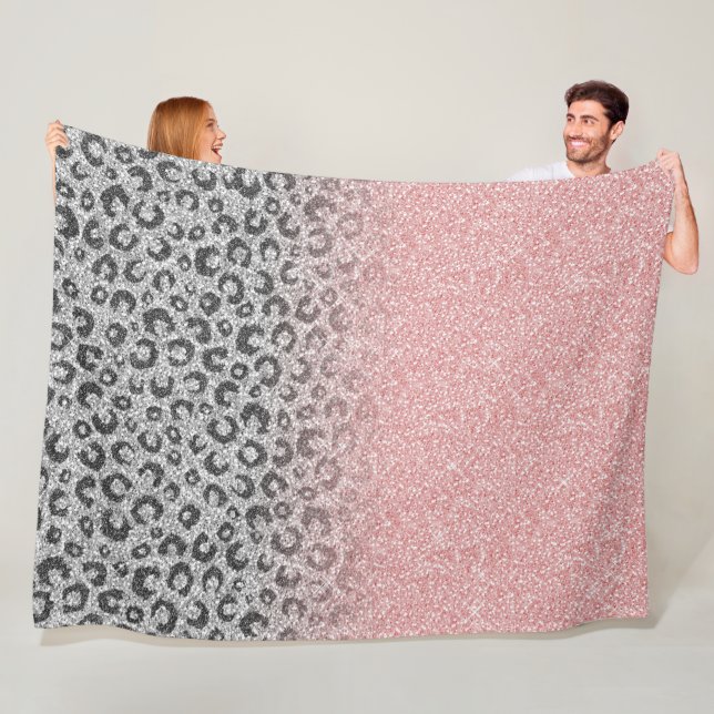 Couverture Polaire Élégant Rose Gold Parties scintillant Empreinte de (En situation)