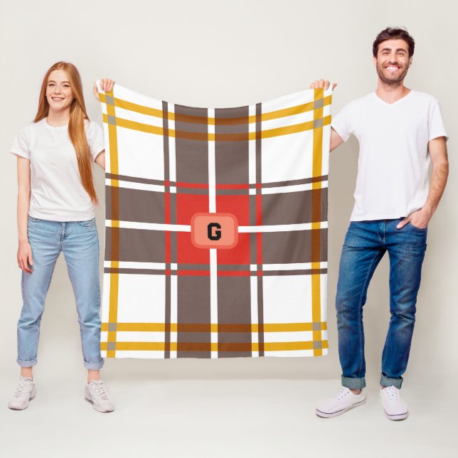 Couverture Polaire Élégant Rustique Coloré Plaid (En situation)