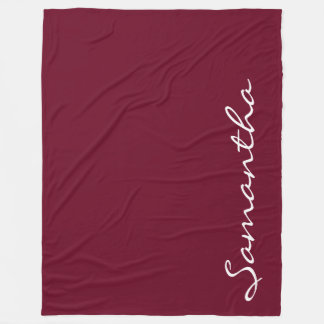 Couverture Polaire élégant simple moderne chic rose monogramme tendan