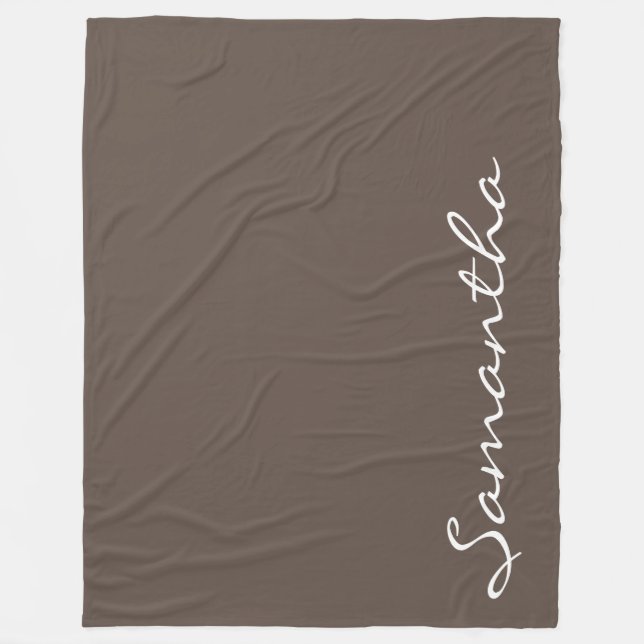 Couverture Polaire élégant simple moderne chic tendance monogram gris (Devant)
