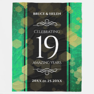 Couverture Polaire Élégante 19e anniversaire du Mariage de Jade