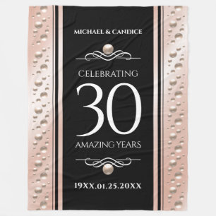 Couverture Polaire Elégante 30ème Mariage Pearl Anniversaire de céléb