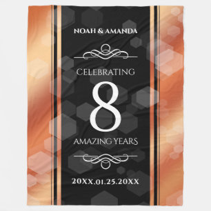 Couverture Polaire Élégante 8ème anniversaire du Mariage de bronze