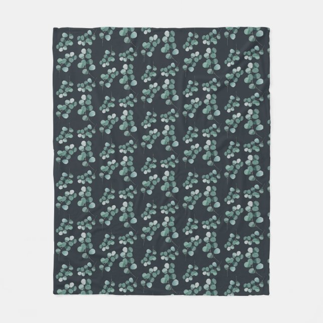 Couverture Polaire Elégante aquarelle eucalyptus (Devant)