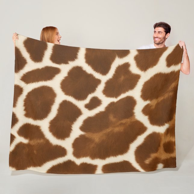 Couverture Polaire Elégante collection tendance Vache Faux cuir (En situation)