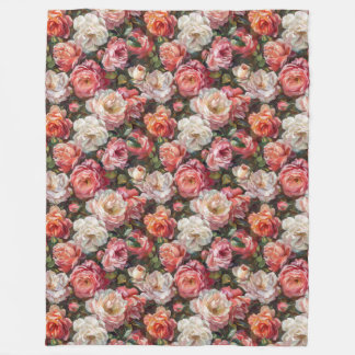 Couverture Polaire Élégante Grosse Rose Fleece Blanket