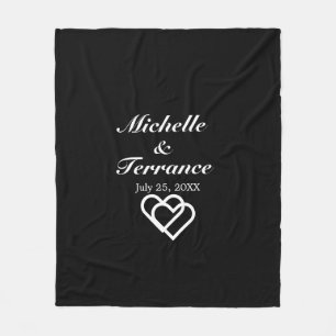 Couverture Polaire Élégante mariée mariée mariée mariée noir blanc je