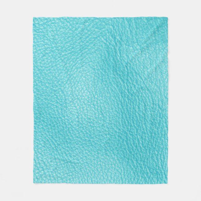 Couverture Polaire Élégante texture en cuir turquoise (Devant)