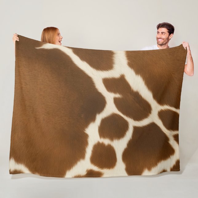 Couverture Polaire Élégante Vache Faux Cuir Collection moderne (En situation)