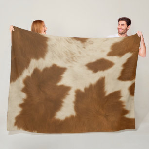 Couverture Polaire Elégante Vache Faux Cuir Collection tendance