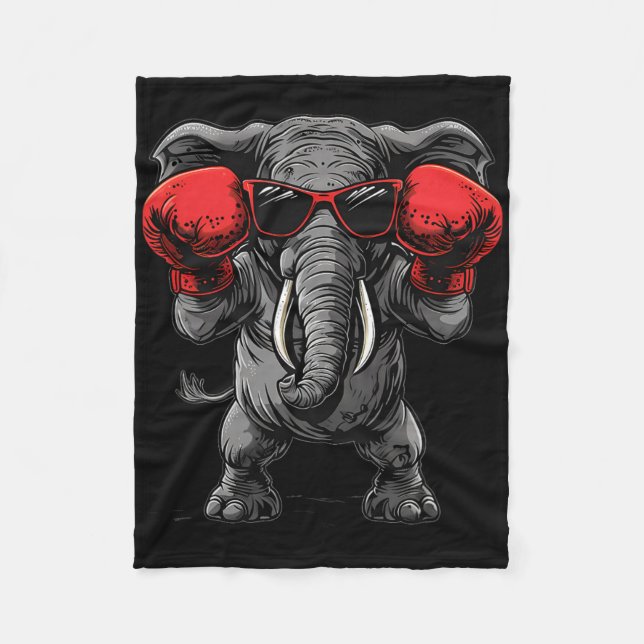 Couverture Polaire Élément de boxe avec gants de boxe Kickboxing Drôl (Devant)