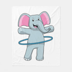 Couverture Polaire Eléphant à Fitness avec pneus Fitness