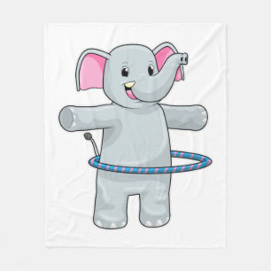 Couverture Polaire Eléphant au sport avec pneus Fitness