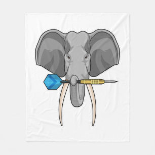 Couverture Polaire Eléphant aux fléchettes avec fléchette