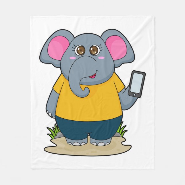 Couverture Polaire Eléphant avec mobile (Devant)