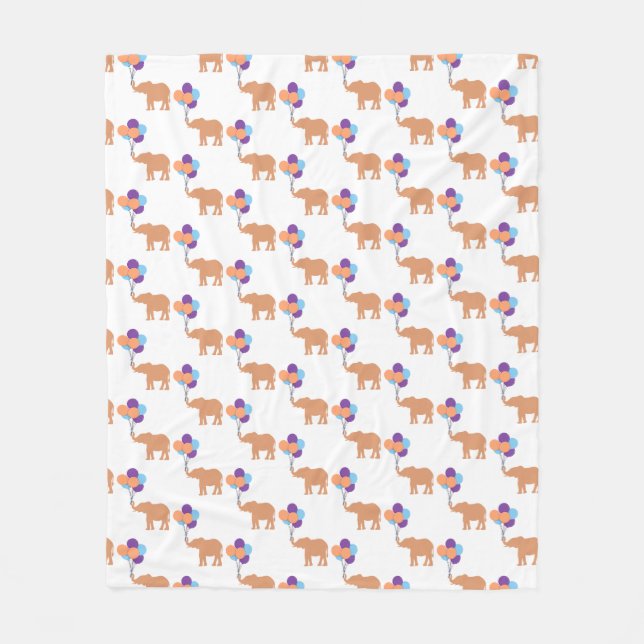 Couverture Polaire Éléphant ballon (Devant)