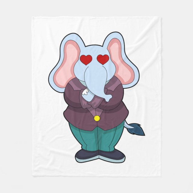 Couverture Polaire Éléphant comme marié avec costume.PNG (Devant)
