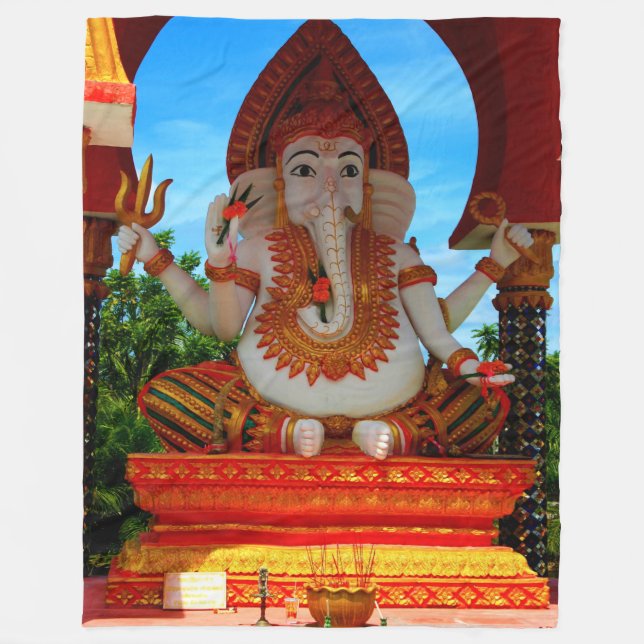 COUVERTURE POLAIRE ÉLÉPHANT DIEU GANESH (Devant)