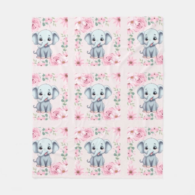 Couverture Polaire Elephant Fleece Blanket (Devant)