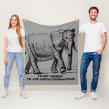 Éléphant Hachuré Lourdement