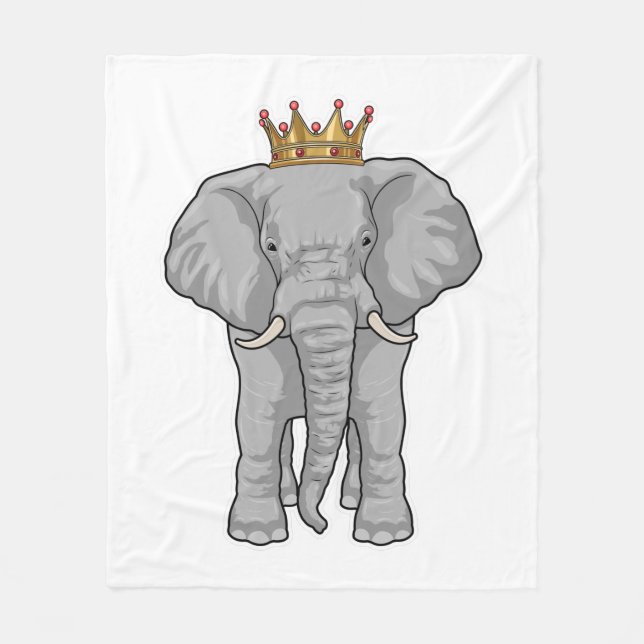 Couverture Polaire Elephant King Crown (Devant)