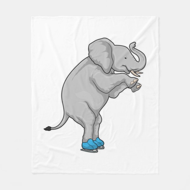 Couverture Polaire Elephant Patinage sur glace Patins sur glace (Devant)