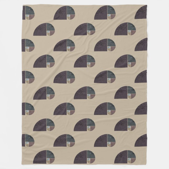Couverture Polaire Eléphant spiral Fibonacci - Ratio d'or 2 (Devant)