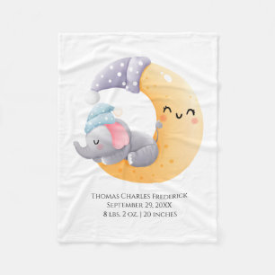 Couverture Polaire Éléphant sur la Lune Statistiques de naissance per